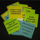 HARVEY BARFENFLOSS SIGN COLLECTION COMEDY